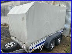 10ft x 5ft Twin Axle Curtainside Box Trailer Fully Braked 2000kg