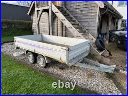 10ft x 6ft Dropside Twin Axle Trailer. Used (very little use) fully braked