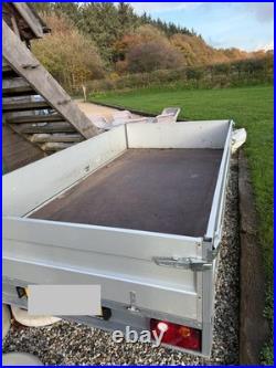 10ft x 6ft Dropside Twin Axle Trailer. Used (very little use) fully braked