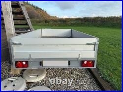 10ft x 6ft Dropside Twin Axle Trailer. Used (very little use) fully braked