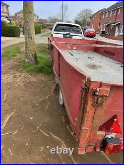 15ft twin axle flatbed/drop side trailer