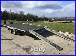 2019 WOODFORD EXTRA WIDE FLATBED CAR TRACTOR ETC TRANSPORTER TRAILER 16ft x 73