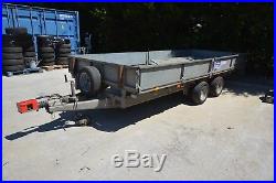 3.5 ton ifor williams 16 ft bed trailer with side and ramps