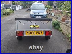 4'x3' Galvanised Car Trailer. Used, Nearly New