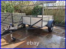 5 x 4 ft Car Trailer Checker Plate New Jockey wheel heavy Duty