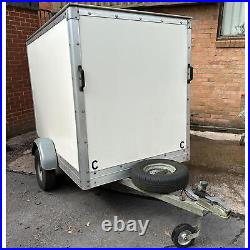 750kg 6ft x 4ft Box Van Goods Car Trailer Galvanised Roller Shutter Enclosed