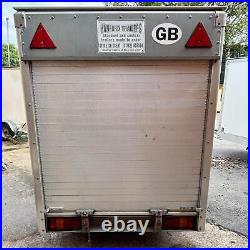 750kg 6ft x 4ft Box Van Goods Car Trailer Galvanised Roller Shutter Enclosed