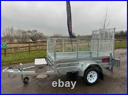 7ft X 4ft Trailer Ex Demo, With Cage Kit Rear Ramp Alloy Toolbox Rear Props 7ft X 4ft Trailer Ex Demo, With Cage Kit Rear Ramp Alloy Toolbox Rear Props