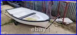 8 Foot fibre glass Dengie boat Hand Pull trailer