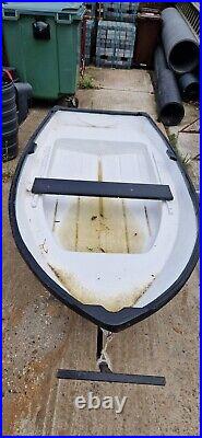 8 Foot fibre glass Dengie boat Hand Pull trailer