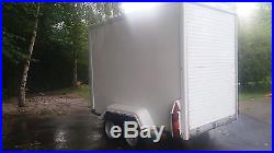 8 x 5 TOW A VAN BOX VAN CAR TRAILER / KARTING TRAILER WITH ROLLER SHUTTER DOOR