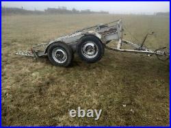 8ftx6ft twin axle, tiltbed flatbed plant/car trailer, ifor williams, indespension