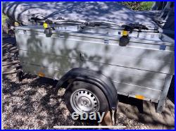 ANSSEMS Camping Trailer with 4 Thule Bike Racks ANSSEMS Camping Trailer with 4 Thule Bike Racks