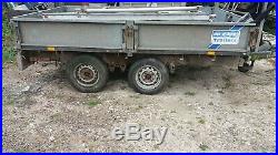 A 10 ft x 6 ft ifor williams dropside trailer ladder rack twin axle