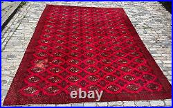 A FABOLOUS OLD HANDMADE TRADITIONAL TURKMEN ORIENTAL RUG (345 x 270 cm)
