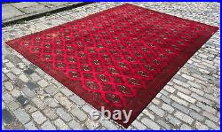 A FABOLOUS OLD HANDMADE TRADITIONAL TURKMEN ORIENTAL RUG (345 x 270 cm)