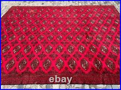 A FABOLOUS OLD HANDMADE TRADITIONAL TURKMEN ORIENTAL RUG (345 x 270 cm)