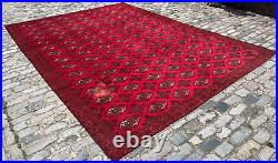 A FABOLOUS OLD HANDMADE TRADITIONAL TURKMEN ORIENTAL RUG (345 x 270 cm)