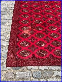 A FABOLOUS OLD HANDMADE TRADITIONAL TURKMEN ORIENTAL RUG (345 x 270 cm)