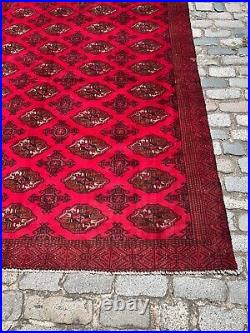 A FABOLOUS OLD HANDMADE TRADITIONAL TURKMEN ORIENTAL RUG (345 x 270 cm)