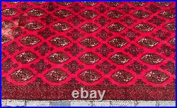 A FABOLOUS OLD HANDMADE TRADITIONAL TURKMEN ORIENTAL RUG (345 x 270 cm)