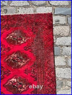 A FABOLOUS OLD HANDMADE TRADITIONAL TURKMEN ORIENTAL RUG (345 x 270 cm)