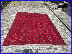 A FABOLOUS OLD HANDMADE TRADITIONAL TURKMEN ORIENTAL RUG (345 x 270 cm)