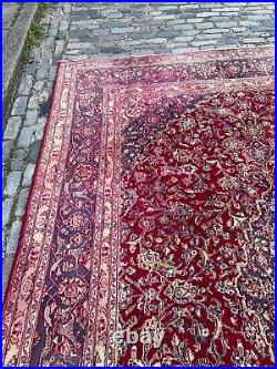 A MAGNIFICENT OLD HANDMADE TRADITIONAL ORIENTAL WOOL ON COTTON CARPET(384x277cm) A MAGNIFICENT OLD HANDMADE TRADITIONAL ORIENTAL WOOL ON COTTON CARPET(384x277cm)