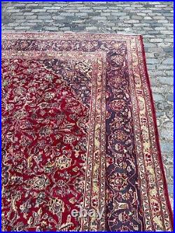 A MAGNIFICENT OLD HANDMADE TRADITIONAL ORIENTAL WOOL ON COTTON CARPET(384x277cm) A MAGNIFICENT OLD HANDMADE TRADITIONAL ORIENTAL WOOL ON COTTON CARPET(384x277cm)