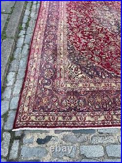 A MAGNIFICENT OLD HANDMADE TRADITIONAL ORIENTAL WOOL ON COTTON CARPET(384x277cm) A MAGNIFICENT OLD HANDMADE TRADITIONAL ORIENTAL WOOL ON COTTON CARPET(384x277cm)