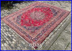 A SPECTACULAR OLD HANDMADE TRADITIONAL ORIENTAL WOOL CARPET (392 x 308 cm)