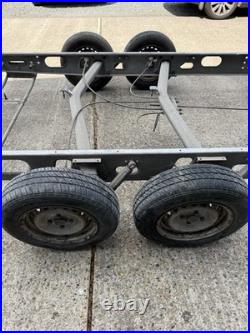 Alko twin Axle Braked Trailer Chassis Glamping Shepards Hut Project