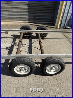 Aluminum Twin Axle Braked Trailer Chassis Tiny Home, Shepards Hut Project
