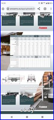 Anssems BSX1300 1 Tonne 8x4 Single Axle Braked Trailer Anssems BSX1300 1 Tonne 8x4 Single Axle Braked Trailer