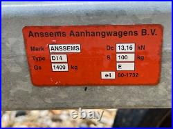 Anssems Braked Trailer, 1400kg, Regularly Serviced, Alko Chassis Anssems Braked Trailer, 1400kg, Regularly Serviced, Alko Chassis