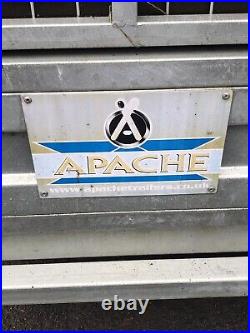 Apache Single Axle Caged Trailer 8'2 x 4'6 Bike MX Construction Garden Camping