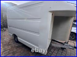 BT Van Box Trailer, AL-KO galv chassis. Shelved with Galv Security Bar