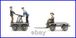 Bachmann'g' Gauge 96201 Hand Car With Trailer & Figures