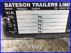 Bateson 240v Box Trailer, 8' x 5' x 5', 2000Kg. Very tidy