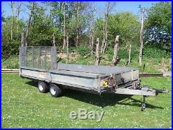 Bateson Hydraulic Tilt Bed Car Plant Transporter Trailer Drop Sides 14ft 2750kg