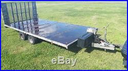 Bateson Tipping Flatbed Car Plant Machinery Trailer With Ramp Winch LED Lights