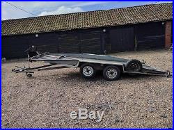 Batson tilt bed car transporter / trailer, 4 wheel, manual winch
