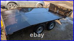 Beaver Tail Flat Bed Car Trailer or Plant Trailer Beaver Tail Flat Bed Car Trailer or Plant Trailer