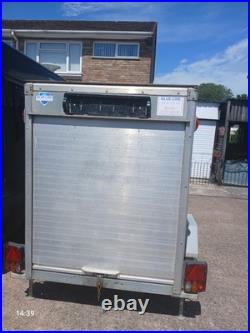 Blue Line Single Axle Roller Shutter Door Box Van Trailer Good Condition. 7x4x5