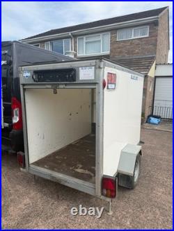Blue Line Single Axle Roller Shutter Door Box Van Trailer Good Condition. 7x4x5