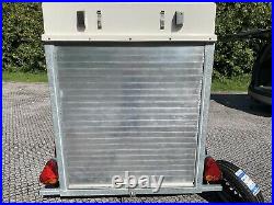 Blue line Box trailer with roller door Spare Tyre Camping Erde Anssems Brenderup