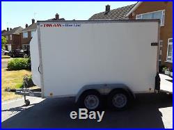 Blue line twin axel box trailer