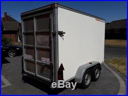 Blue line twin axel box trailer