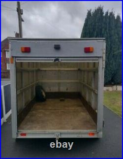Box Luton trailer twin axle braked roller shutter 8ft x 7ft x 5ft liverpool area