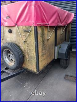 Box Trailer 5x3x4 Cover Spear Wheel Lights Inside
